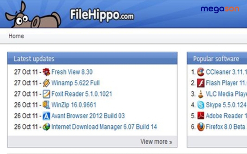 Kho phần mềm FileHippo